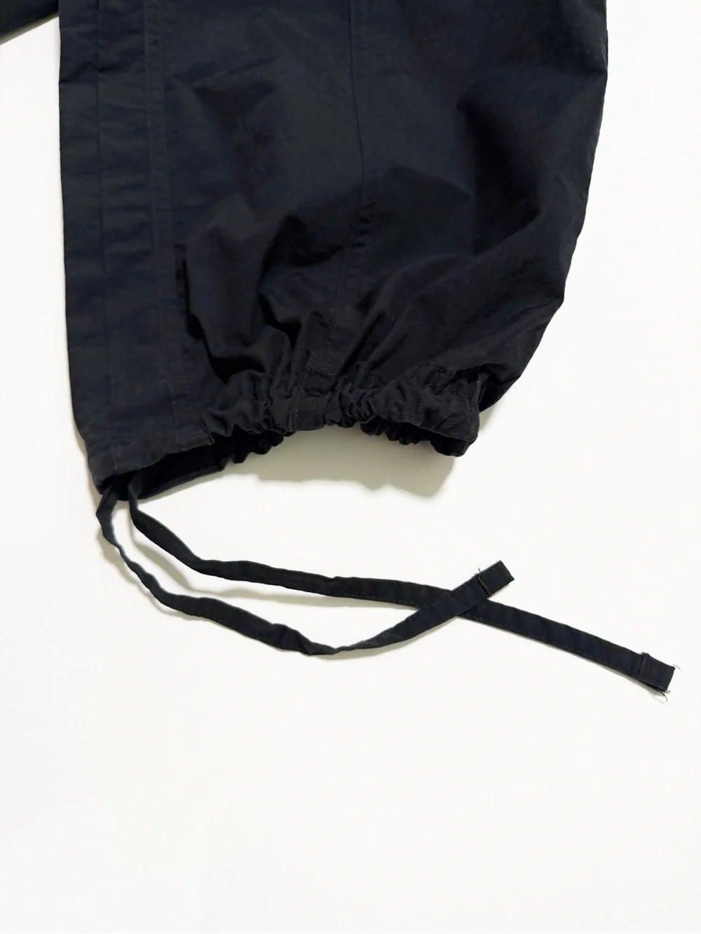 Nike Wide Leg Drawstring Hem Nylon Pants